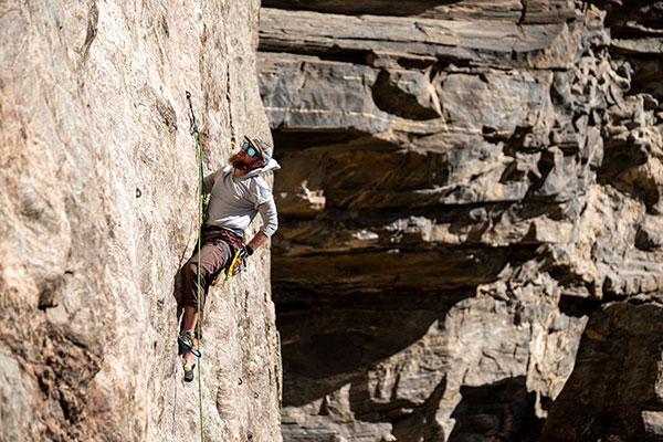 Climbing Cat Slab in Boulder Colorado. Photographed by Jiro Schneider